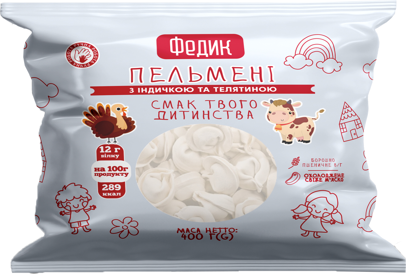 Пельмені з індичкою та телятиною ТМ Федик