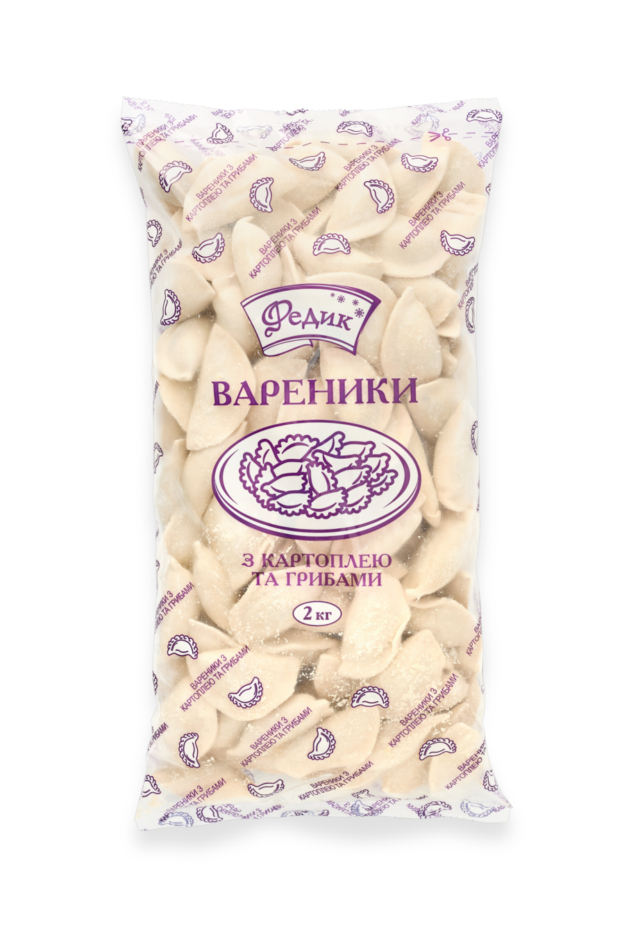 Вареники з картоплею та грибами