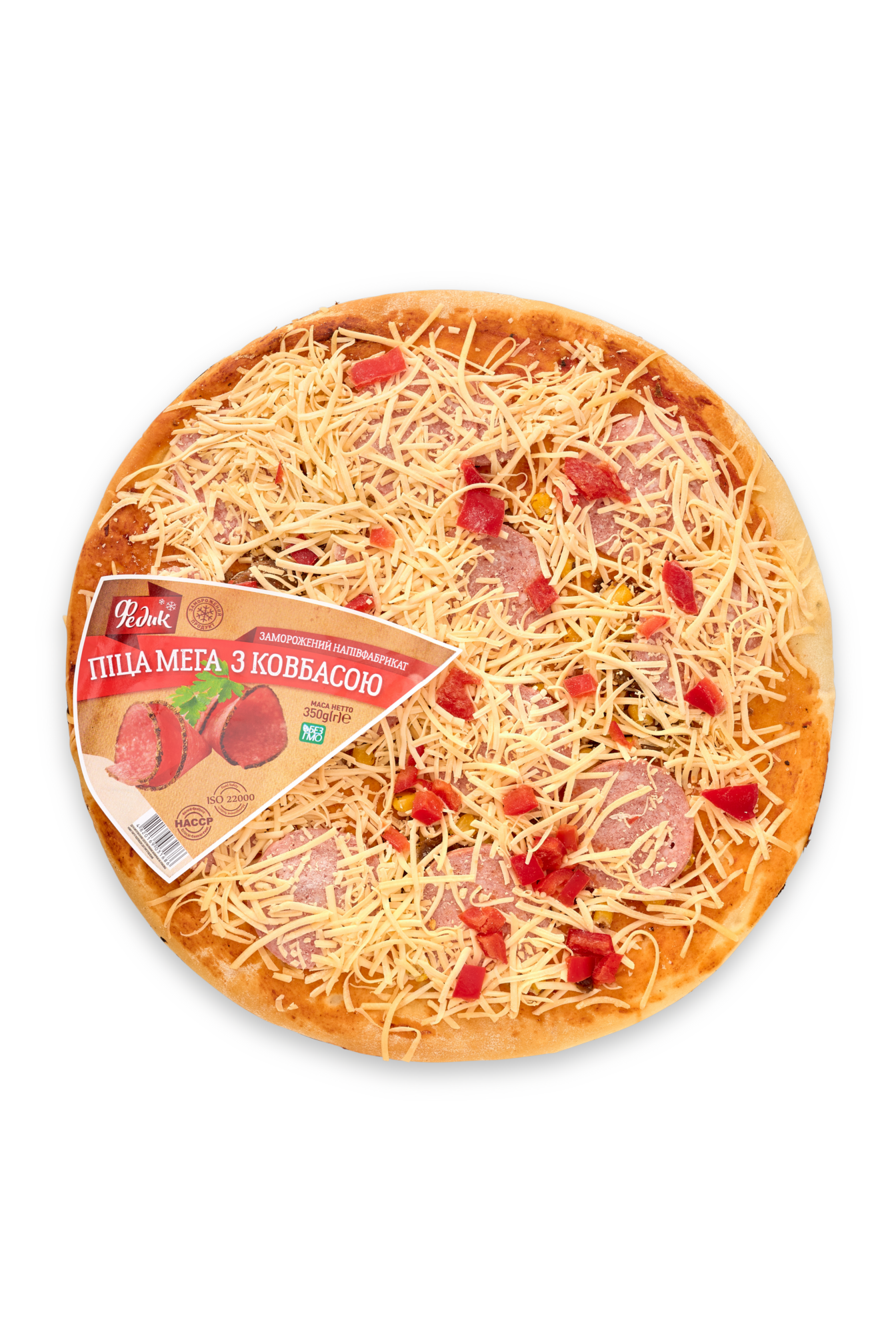 Піца "МЕГА "з ковбасою  ТМ Федик